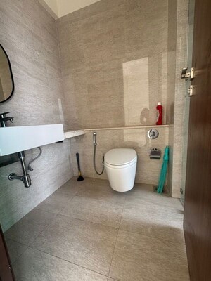 Bathroom in 3 BHK Apartment at Sheth Auris Serenity Tower 3, Malad West – for Rent