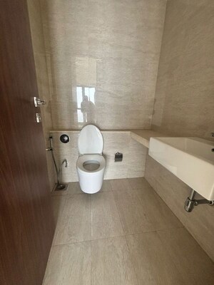Bathroom in 3 BHK Apartment at Sheth Auris Serenity Tower 3, Malad West – for Rent