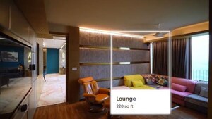 Living Room in 4 BHK Apartment at Oberoi Realty Esquire, Goregaon East – for Sale