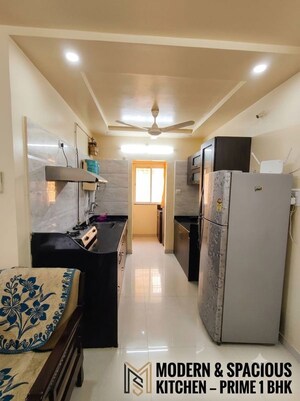 Kitchen in 1 BHK Apartment at GK Dwarka Flora Residency, Pimple Saudagar – for Rent