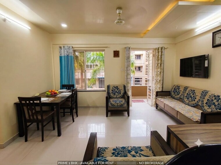 Living Room, gk-dwarka-flora-residency 1 Bedroom 500 Sq.Ft. Apartment In Pimple Saudagar Pune 10575971