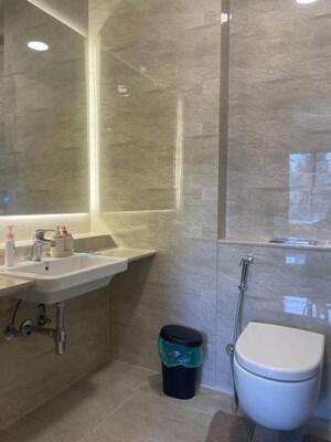 Bathroom in 3 BHK Apartment at Carter Apartments, Bandra West – for Rent