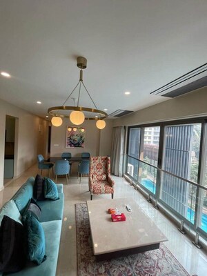 Living Room in 3 BHK Apartment at Carter Apartments, Bandra West – for Rent