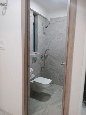 Bathroom in 2 BHK Apartment at Prescon Midtown Bay, Mahim West – for Rent