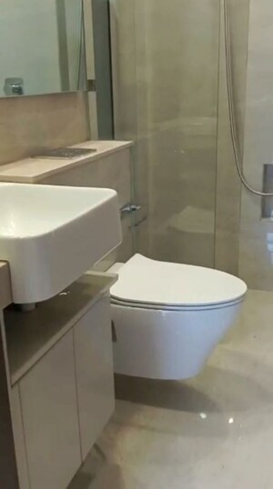 Bathroom in 1 BHK Apartment at Hiranandani Regent Hill, Powai – for Rent
