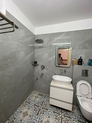 Bathroom in 2 BHK Builder Floor at Kalkaji – for Rent