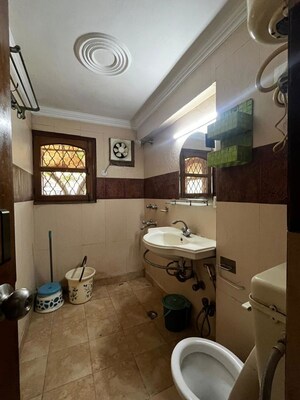 Bathroom in 3 BHK Apartment at Vasant Kunj – for Rent