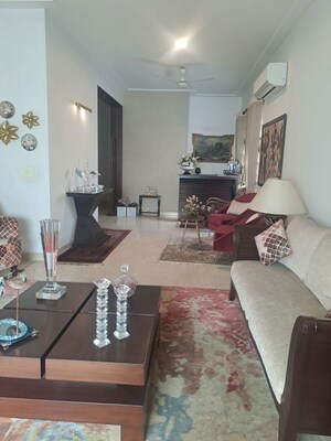 Living Room in 3.5 BHK Apartment at Panchsheel Enclave – for Rent