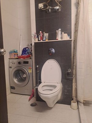 Bathroom in 3.5 BHK Apartment at Panchsheel Enclave – for Rent