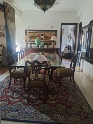 Dining area in 3.5 BHK Apartment at Panchsheel Enclave – for Rent