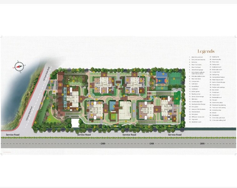 Master Plan, rajapushpa-infina 4 Bedroom 4425 Sq.Ft. Apartment In Manchirevula Hyderabad 10335052