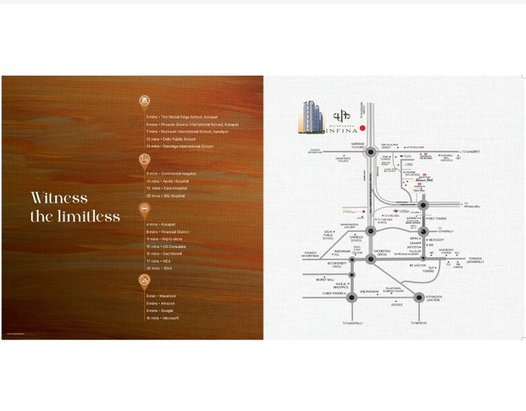 Master Plan, rajapushpa-infina 4 Bedroom 4425 Sq.Ft. Apartment In Manchirevula Hyderabad 10335052
