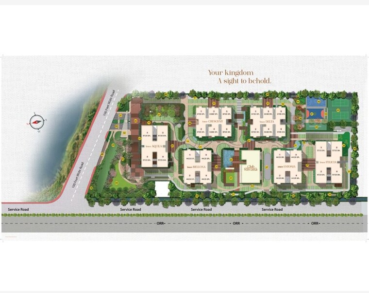 Master Plan, rajapushpa-infina 4 Bedroom 4425 Sq.Ft. Apartment In Manchirevula Hyderabad 10335051