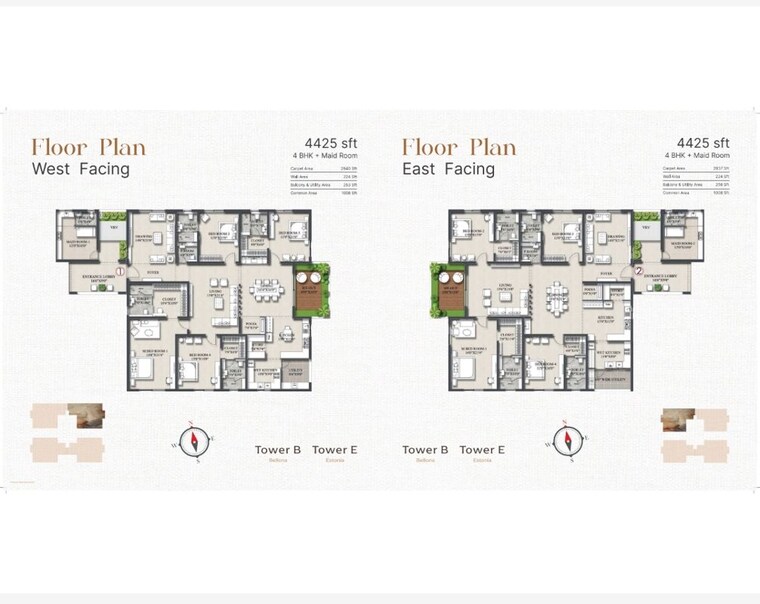 Floor Plan, rajapushpa-infina 4 Bedroom 4425 Sq.Ft. Apartment In Manchirevula Hyderabad 10335051