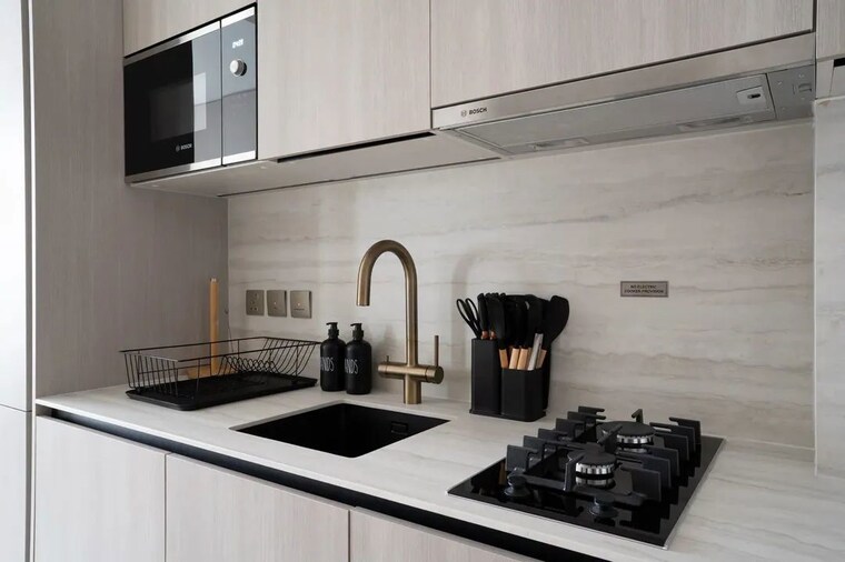 Kitchen, dosti-group-planet-north-p180 1 Bedroom 435 Sq.Ft. Apartment In Shilphata Thane 10576987