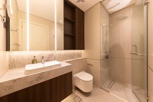 Kitchen in 1 BHK Apartment at Dosti Group Planet North P180 , Shilphata – for Sale