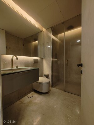 Bathroom in 3 BHK Apartment at Lodha The World Towers World One Tier 2, Worli – for Sale