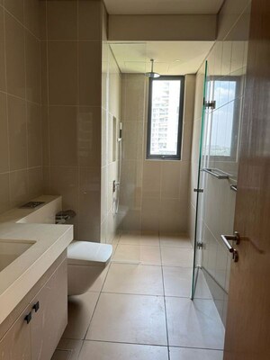 Bathroom in 4 BHK Apartment at Embassy Lake Terrace, Hebbal – for Rent