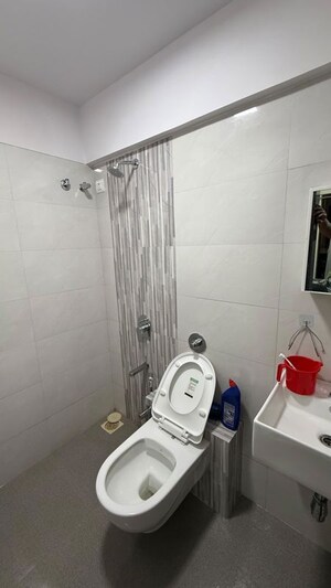 Bathroom in 1 BHK Apartment at Atul Horizon, Bhandup West – for Rent