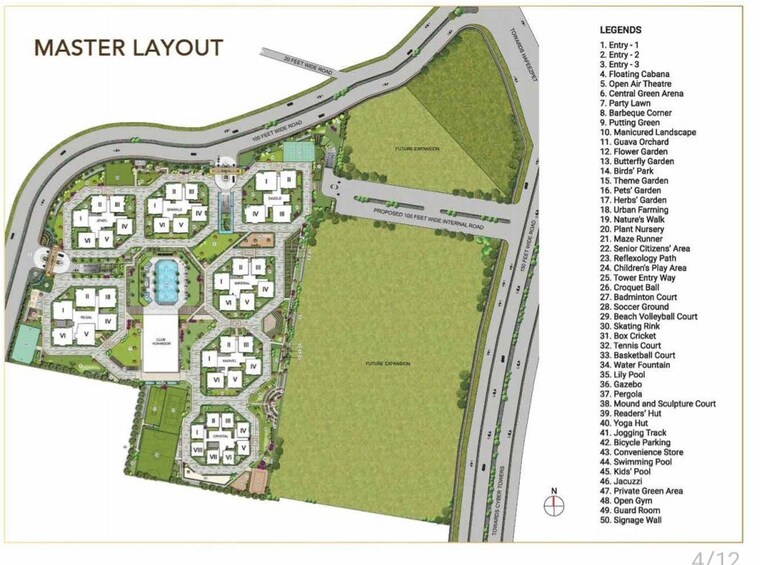 Master Plan, aurobindo-kohinoor 4 Bedroom 2928 Sq.Ft. Apartment In Serilingampally Hyderabad 9942823