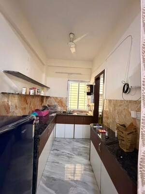 Kitchen in 1.5 BHK Builder Floor at Mahalaxmi Nagar – for Rent