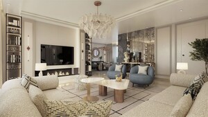 Living Room in 4 BHK Apartment at Sector 24 – for Sale