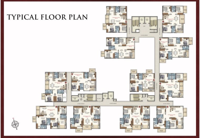 Floor Plan, aarohana-adira 2 Bedroom 1290 Sq.Ft. Apartment In Devanahalli Bangalore 10577589