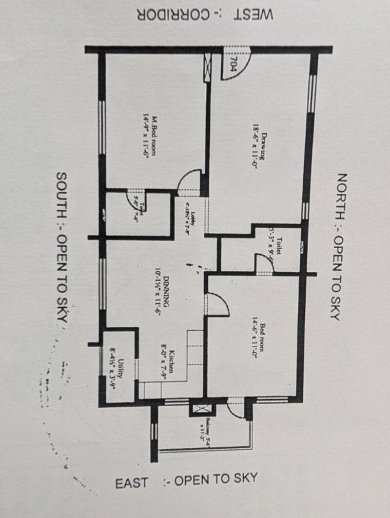Floor Plan, gowra-green-living 2 Bedroom 1319 Sq.Ft. Apartment In Manikonda Hyderabad 10577719