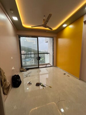 Living Room in 1 BHK Apartment at Damji Shamji Mahavir Spring Tulip Phase 1, Pokhran Road No Two – for Rent