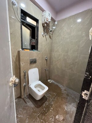 Bathroom in 1 BHK Apartment at Damji Shamji Mahavir Spring Tulip Phase 1, Pokhran Road No Two – for Rent