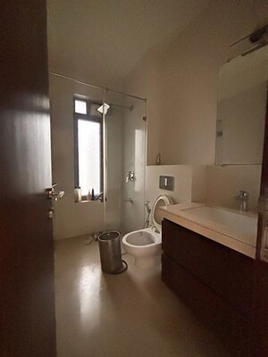 Bathroom in 3 BHK Apartment at Piramal Vaikunth, Balkum Pada – for Rent