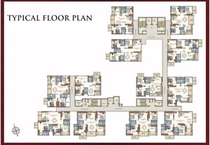 Floor Plan in 3 BHK Apartment at Aarohana Adira, Devanahalli – for Sale