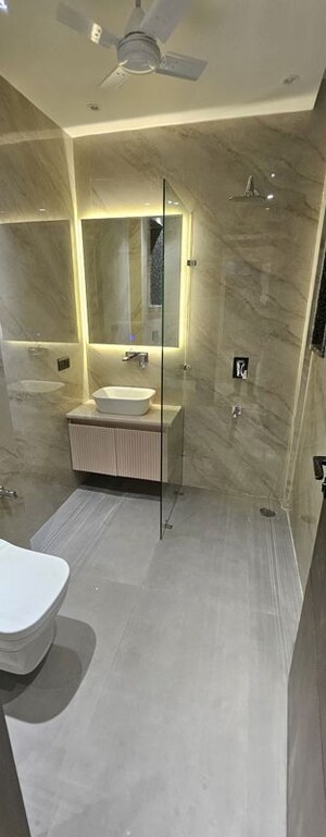 Bathroom in 4 BHK Builder Floor at Sushant Lok I – for Rent
