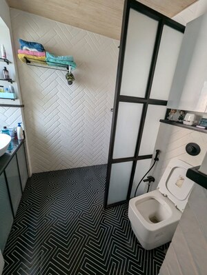 Bathroom in 2.5 BHK Apartment at DB Woods, Goregaon East – for Rent