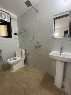 Bathroom in 1 BHK Builder Floor at Chattarpur – for Rent