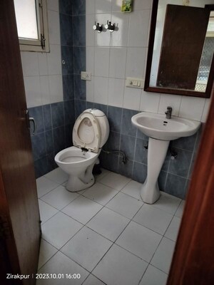 Bathroom in 2 BHK Apartment at Jaipurias Sunrise Greens Zirakpur, Vip Road – for Rent