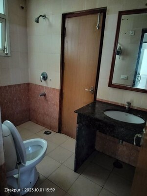 Bathroom in 2 BHK Apartment at Jaipurias Sunrise Greens Zirakpur, Vip Road – for Rent