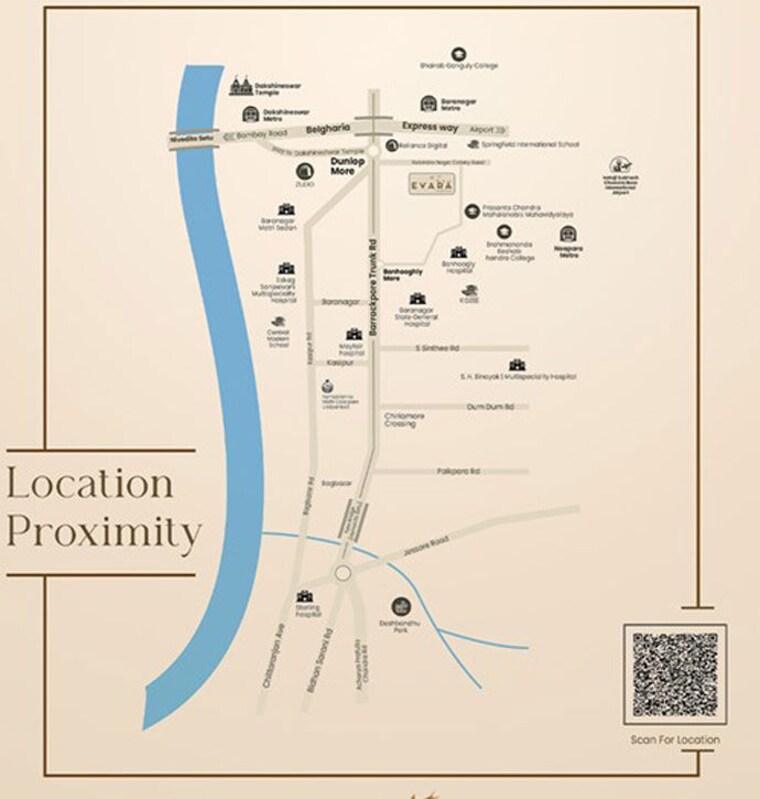 Map Location, dunlop 3 Bedroom 1265 Sq.Ft. Apartment In Dunlop Kolkata 10578261