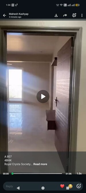 Bathroom in 4 BHK Apartment at Vinayak Royal Crysta, Ganatpura – for Rent