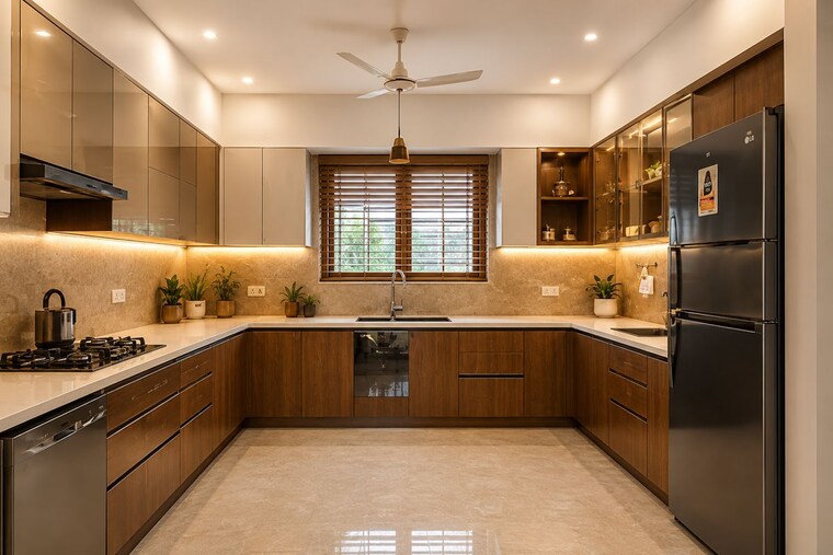 Kitchen, thrippunithura 3 Bedroom 1500 Sq.Ft. Villa In Thrippunithura Kochi 10578311