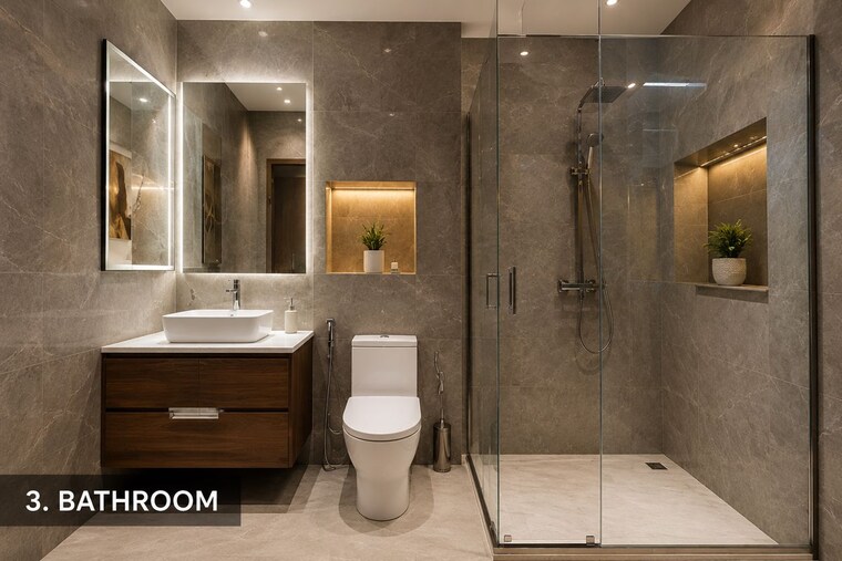 Bathroom, thrippunithura 3 Bedroom 1500 Sq.Ft. Villa In Thrippunithura Kochi 10578311