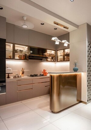 Kitchen in 3 BHK Apartment at Swati Parkside, Shela – for Sale