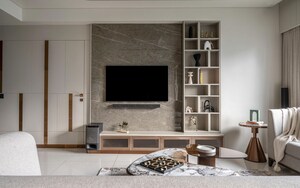 Living Room in 3 BHK Apartment at Swati Parkside, Shela – for Sale