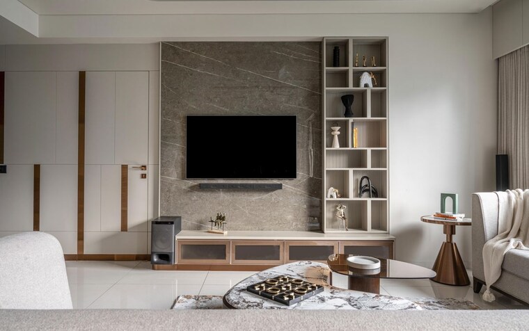 Living Room, swati-parkside 3 Bedroom 2041 Sq.Ft. Apartment In Shela Ahmedabad 10578490