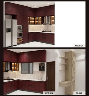 Kitchen in 3 BHK Apartment at Sumadhura The Olympus, Nanakramguda – for Rent