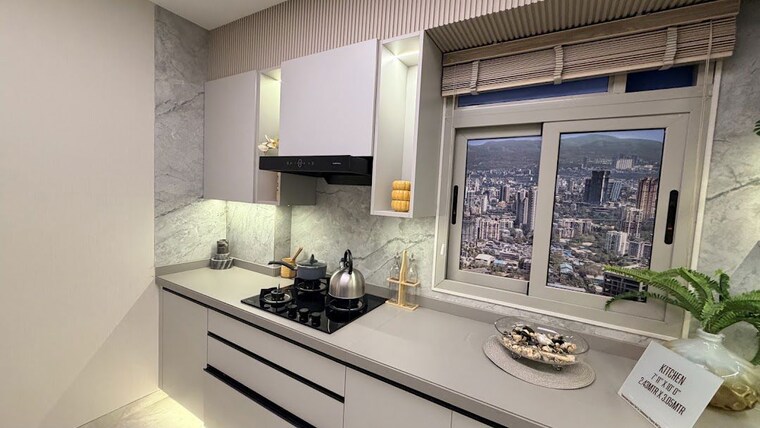 Kitchen, dosti-604 3 Bedroom 970 Sq.Ft. Apartment In Wagle Industrial Estate Thane 10578497