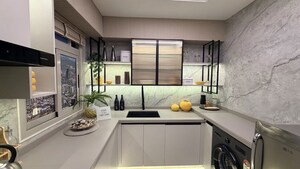 Kitchen in 3 BHK Apartment at Dosti 604, Wagle Industrial Estate – for Sale