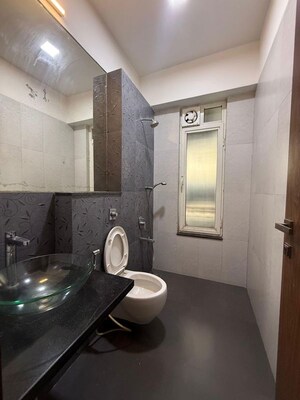Bathroom in 3 BHK Apartment at Omkar Alta Monte, Malad East – for Rent