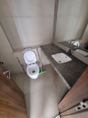 Bathroom in 3 BHK Apartment at Sheth Zuri, Laxmi Nagar – for Rent