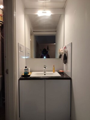 Bathroom in 3 BHK Apartment at Mantri Webcity, Hennur Road – for Rent